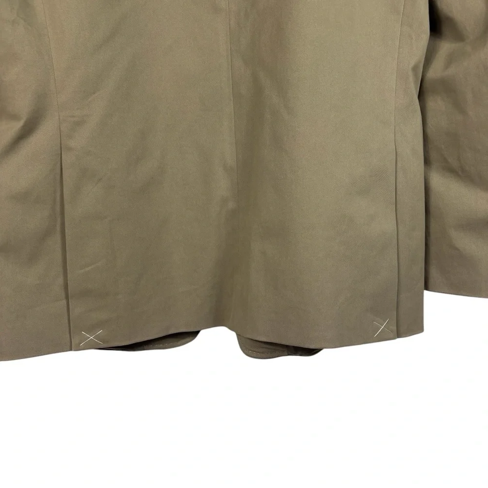 Alan Flusser NWT Khaki Cotton Blend Blazer Jacket Sport Coat Classic Fit Men 44L